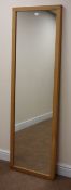 Ponsfords of Sheffield light oak framed rectangular wall mirror, W52cm,