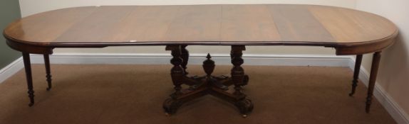 19th century French walnut dining table,
