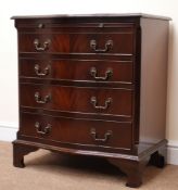 George lll style mahogany bachelors chest with brushing slide above four long drawers on bracket