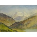 Alfred Young Nutt (British 1847-1924): 'Lake Thun Switzerland',