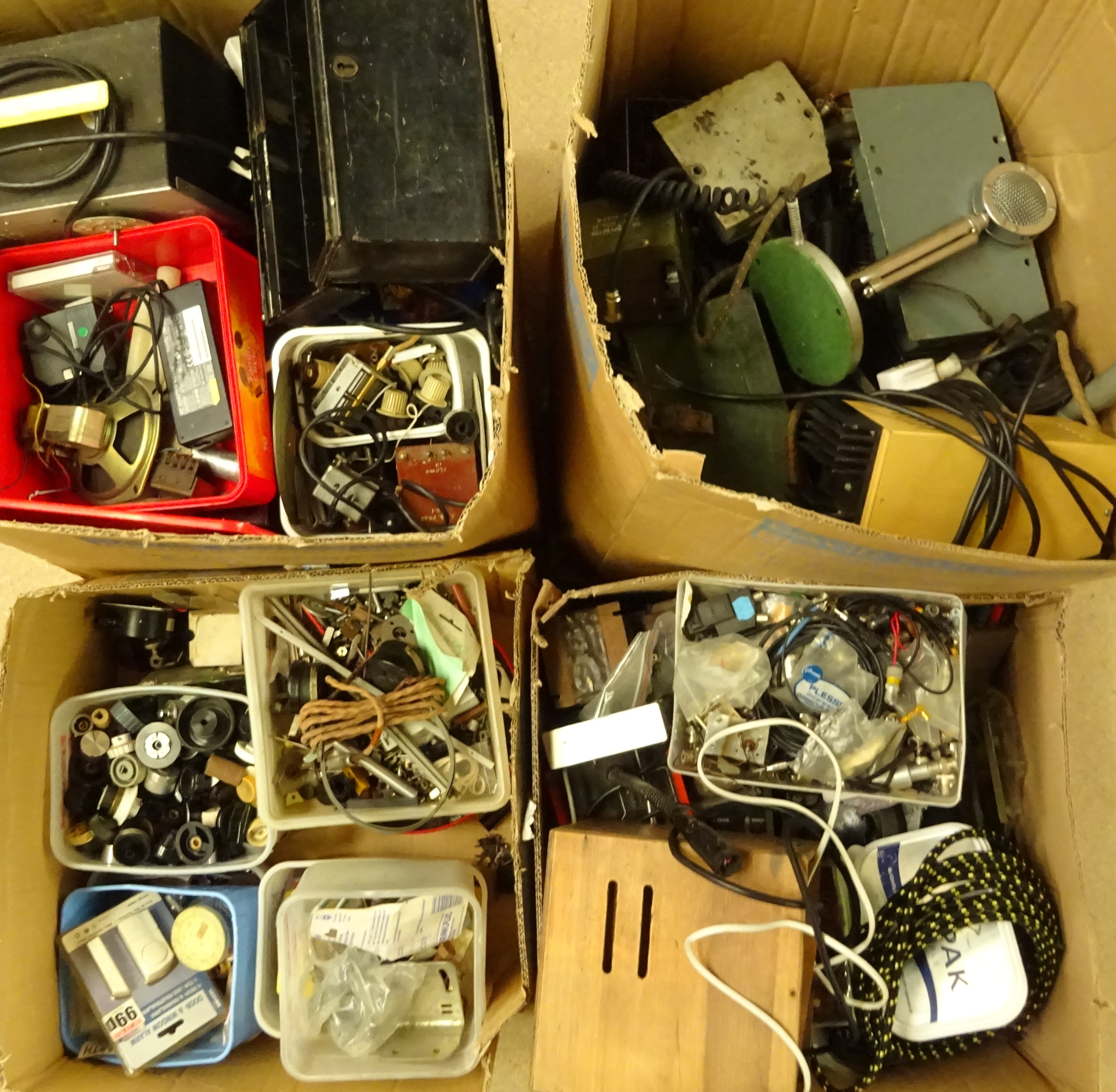 Quantity of communication equipment spare parts, components, incomplete and part units etc,