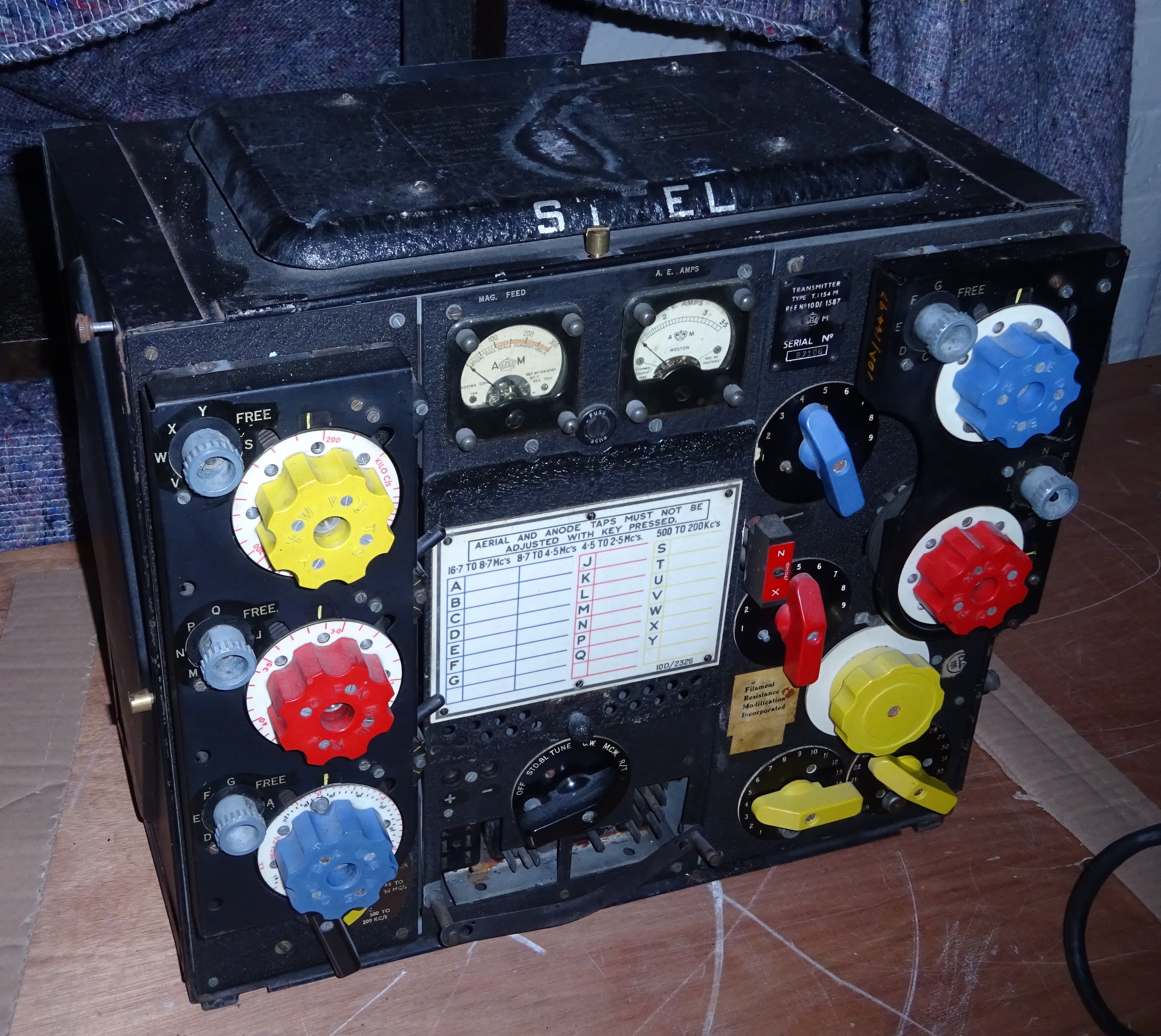 Communication equipment including Air Ministry Transmitter Type T-1154M, G.E.C. - Image 2 of 2