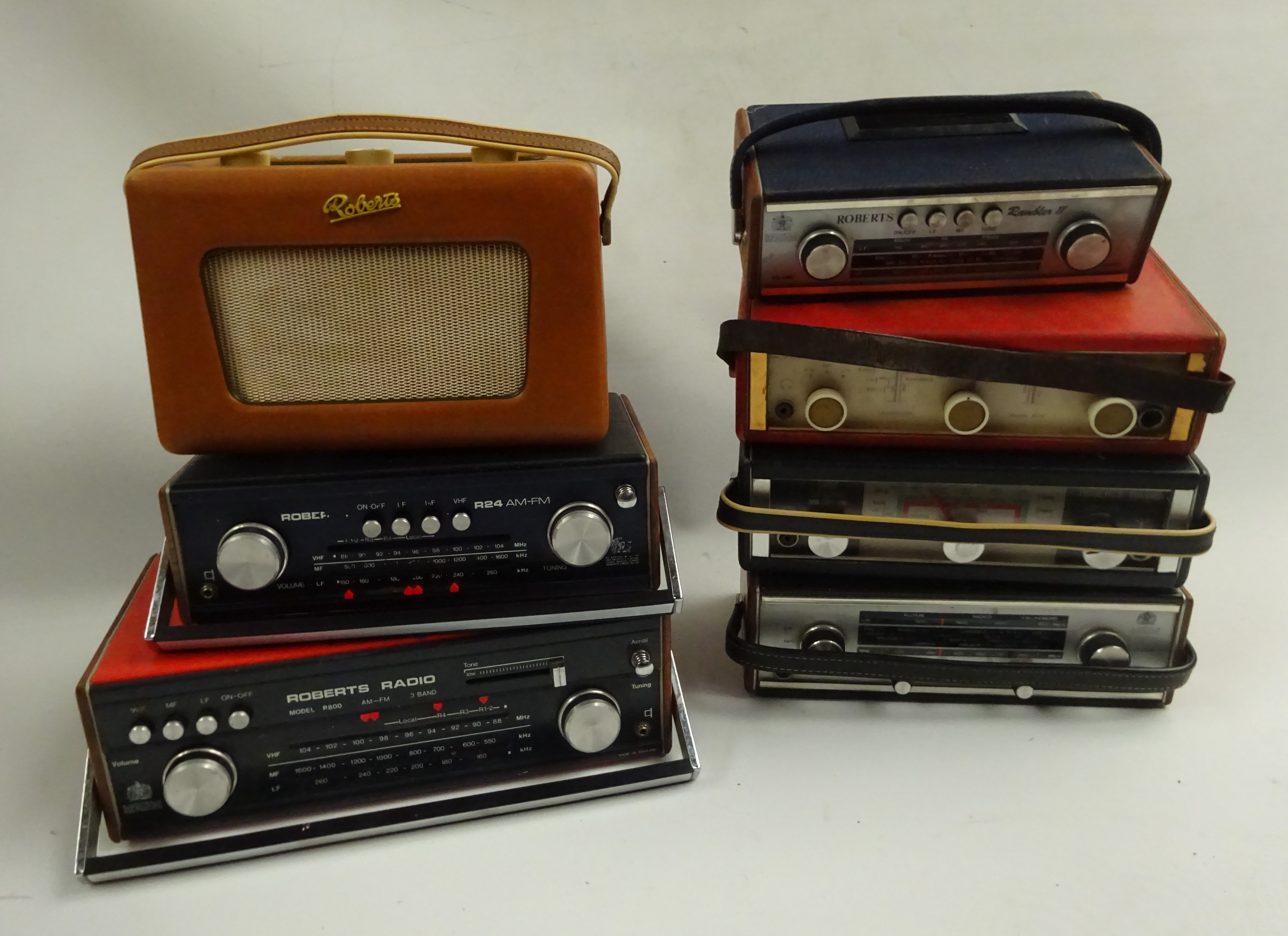 Seven Roberts portable radios - models R300, R303, R800, R24, RIC1,