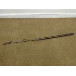 19th century Whale Harpoon, iron toggle tip with wooden handle,