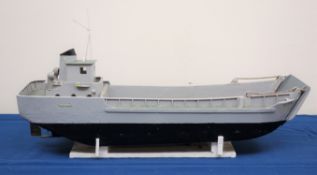 Scale model of a Landing Craft LCT 5, built from Electrafleet plans designed and drawn by T.R.