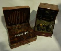 McMichael 'Portable Five' leather suitcase radio W39cm,