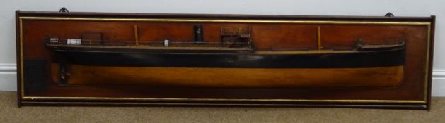 Large half block Ship builder's model of the SS Stevenson built in 1882 by Gilbert & Cooper -