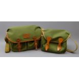 Billingham Hadley sage green & tan leather camera bag and The Billingham f6.