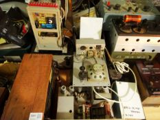 Communication equipment including various incomplete and part units, Mullard PM HT supply unit,