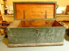 Victorian painted Pine Seaman's chest,