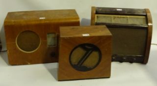 Five wooden cased mains radios - Murphy Type AD32, G.E.C. Type B.C.5639, Murphy Type UI68, two A.C.