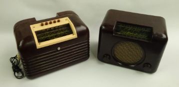 Two Bush bakelite cased mains radios - Type DAC90 and Type DAC10