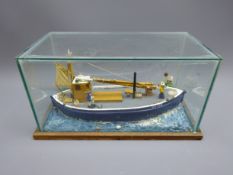 Waterline scratch built model of a Scarborough fishing boat SH106,