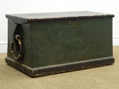 Victorian painted Pine Seaman's chest,