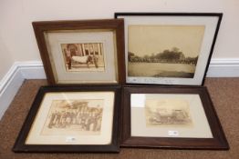 Photographs - Study of an 0-2-0 Steam Engine and four workmen, with plate for ? Thorne,