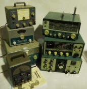 Heathkit communication equipment by Daystrom including HW-101 SSB Transceiver, Receiver HR-10B,