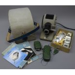 Minox Spy camera and light meter in green leather cases with manuals etc and a Minox slide