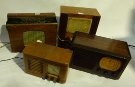 Seven wooden cased mains radios - McMichael Mains Three, A.C.