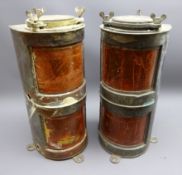 Pair of Meteorite ship's copper Towing lamps,