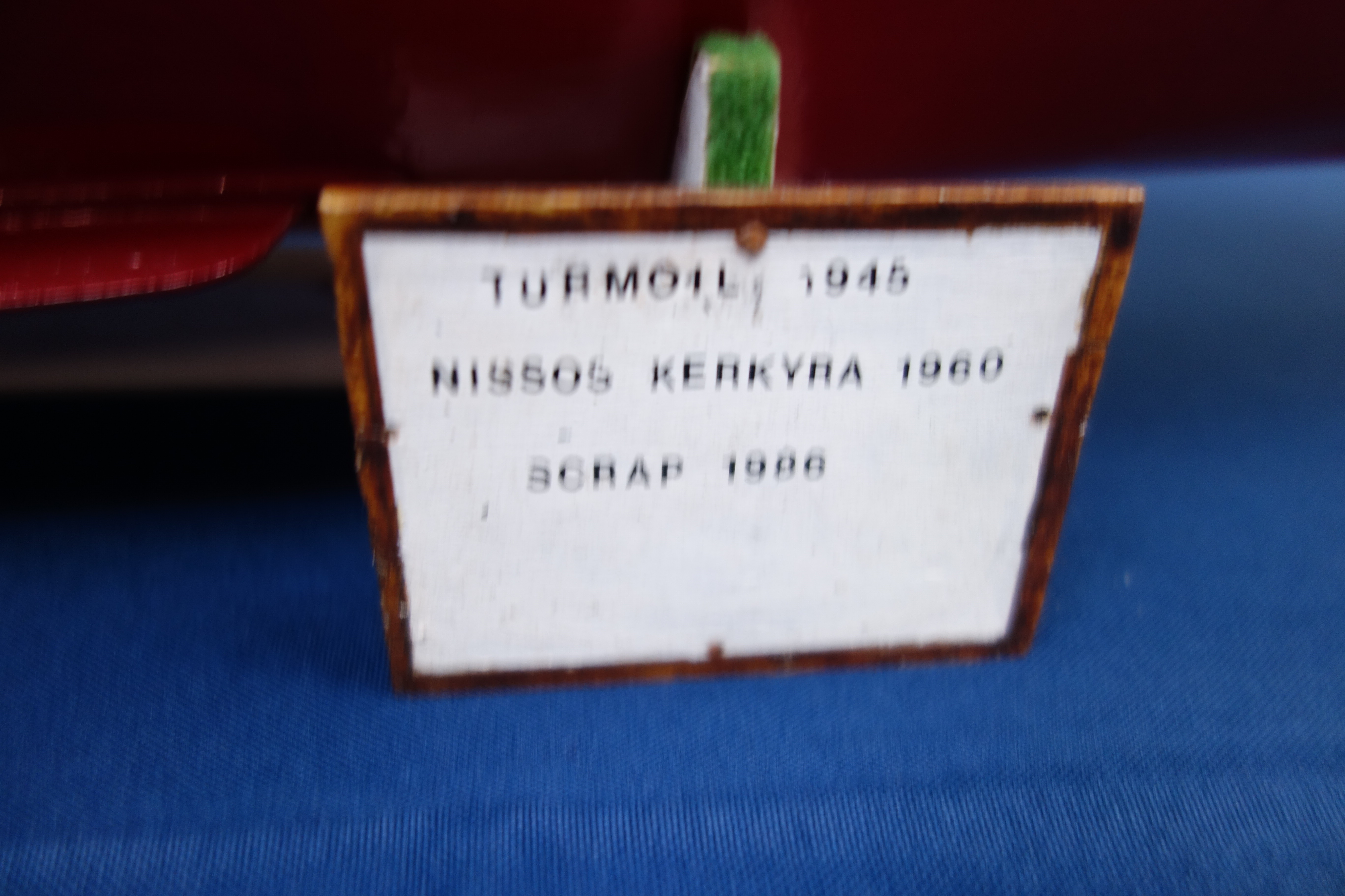 Large scale model of the motor Tug Turmoil, in OTS colours, on wooden stand, L135cm, W26cm, H66cm. - Image 7 of 7