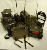 Ex-military communication equipment including various backpack receiver/transmitters,