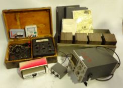Assorted testing equipment including boxed Oscillator Avo No.