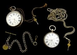 Victorian silver fusee pocket watch, case by John Harris, London 1877 and one other by d hyams & Co,