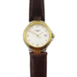 Longines ladies stainless steel and gold-plated wristwatch model L5 146 3, no 27567167,