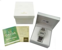Omega digital quartz calibre LCD 1615 stainless steel wristwatch 1977, ref 3960850,