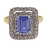 Iolite gold on silver dress ring Condition Report size P-Q