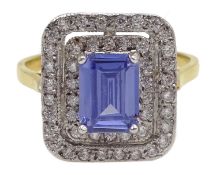 Iolite gold on silver dress ring Condition Report size P-Q