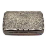 Victorian silver snuff box by Colen Hewer Cheshire Birmingham 1897, scroll decoration 5.