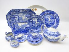 Copeland Spode Italian dinner and tea wares and Royal Worcester Evesham oval platter