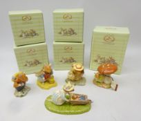 Five Royal Doulton Brambly Hedge figures: Lily Weaver, Mr Apple, In The Woods,