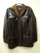 Versace Brown Lizard skin embossed leather jacket,