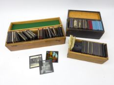 Collection of magic lantern slides showing scenes of Egypt, Wonders of the World, Heraldic Seal,