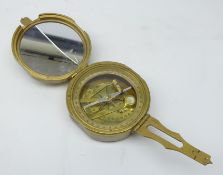 Stanley of London Natural Sine brass compass,