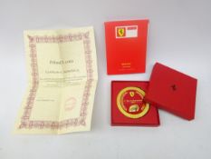 Ferrari 2007 medal paperweight, in original box,