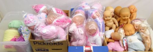 Twelve baby dolls with accessories, three Fibre Craft Classic Dolls,
