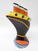 Lorna Bailey novelty vase in the form of a Cruise Ship ltd. ed.