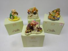 Four Royal Doulton Brambly Hedge figures: Old Mrs Eyebright, You're Safe,