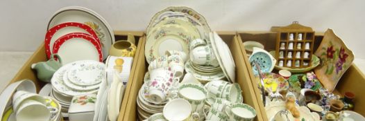 Victorian Bishop and Stonier tea set, Midwinter Domino pattern tea plates & egg cup,