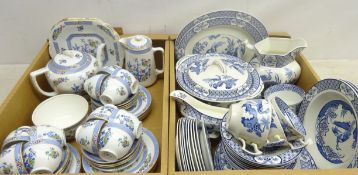 Wood & Sons Yuan pattern tea and dinner ware and Crown China tea service in two boxes