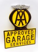 AA garage cast metal sign,