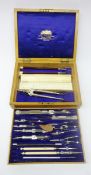 Cased set of mathematical / draftsman's instruments, by W. H.