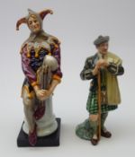 Two Royal Doulton figures: The Jester Modelled by Cecil Noke HN 2016 and The laird HN 2361 (2)