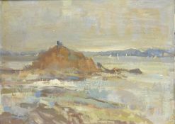 William B Dealtry (British 1915-2007): St Michael's Mount, oil on board signed,