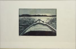 Elizabeth Morris (British Contemporary): 'To The Island', etching with aquatint signed,