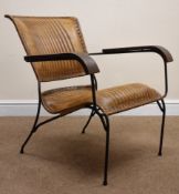 Billy leather club armchair, W67cm Condition Report <a href='//www.