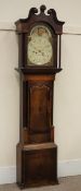 Early 19thcentury inlaid and crossbanded mahogany longcase clock 51cm arched Moon Phase painted